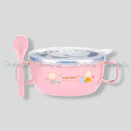 Stainless Steel Baby Insulated Feeding Bowl - Small - Image 4