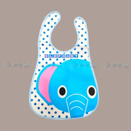 Plastic Waterproof Apron Baby Bib - Orange - Image 2