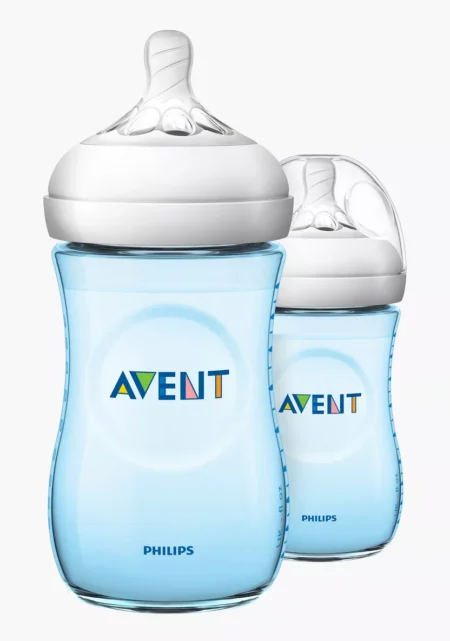 Avent Natural Blue Bottle 260ml | Anti-Colic BPA Free - Image 3