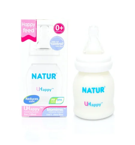 U Happy Natur 60mL Feeder | BPA-Free, Anti-Colic Feeding Bottle